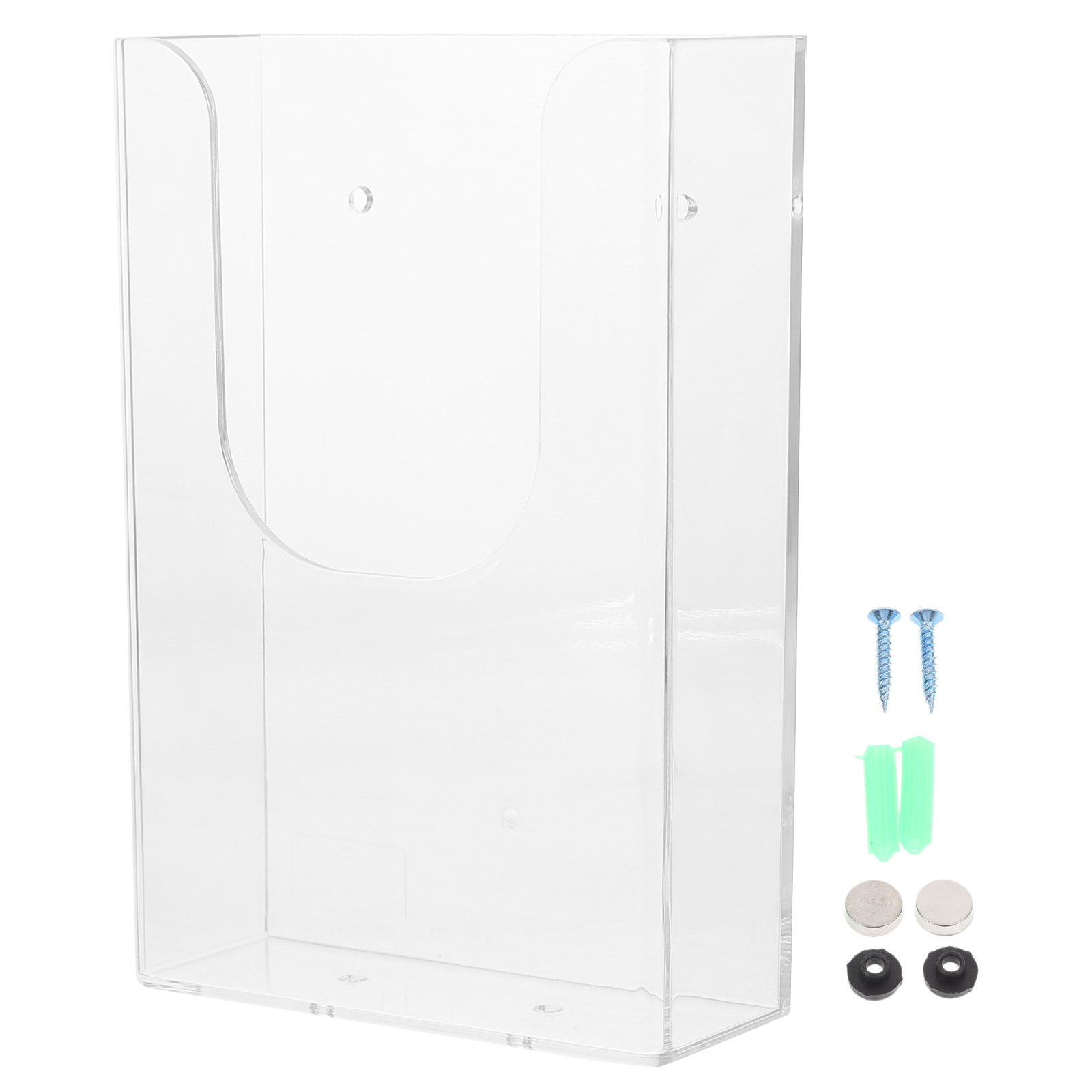 Magazine Holder Rack - 벽걸이형 문헌 정리대 1개, 투명 플라스틱